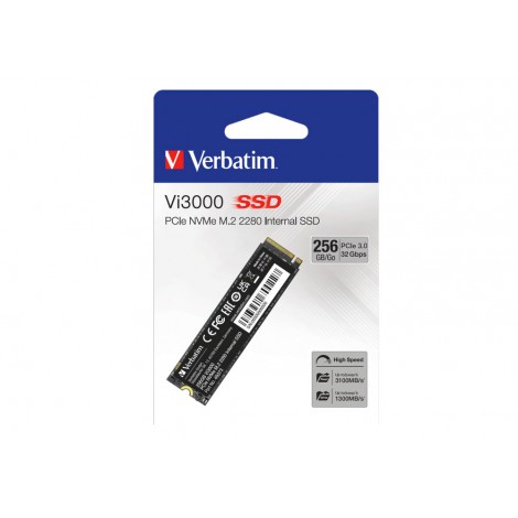 SSD 256GB, velocita` di lettura fino a 3100MB/s, velocita` di scrittura fino a 1300MB/s, PCIE 3.0