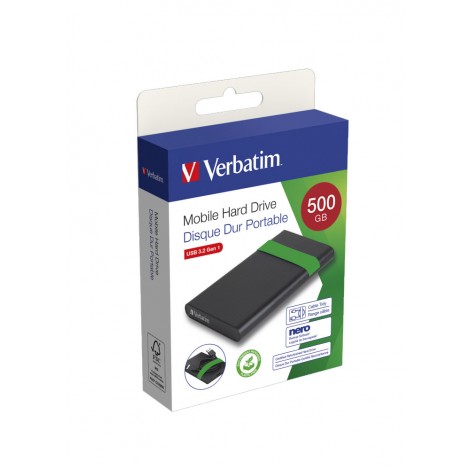 Hard Disk certificato ricondizionato esterno 500GB, USB 3.2 Gen 1, velocita` di rotazione 5400 rpm, velocita` trasferimento dati 4800Mbit/s, formato 2.5" - 1pz