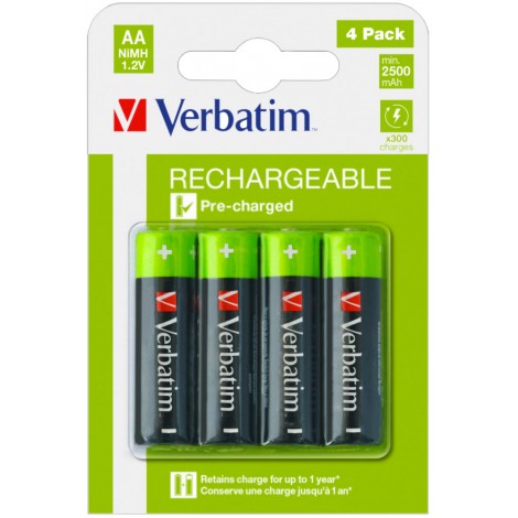 Batterie Premium HR6 ricaricabili stilo AA 1,2V 2.500mAh, in blister - 4pz