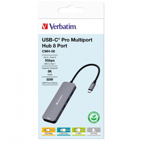 Caratterizzato da nove porte versatili che includono generazioni differenti di USB-C e USB-A garantendo la massima compatibilità con i dispositivi.