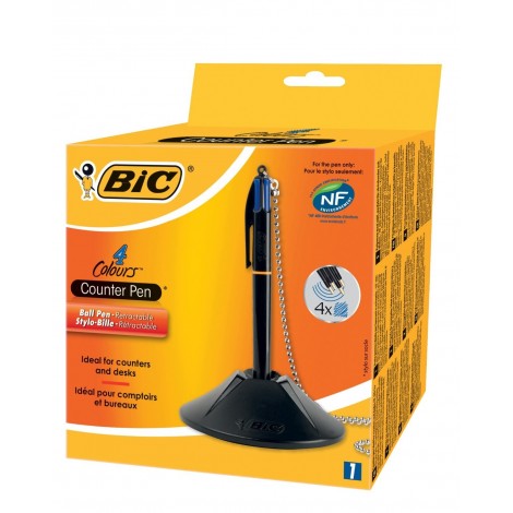 Bic Pen Desk 4 Colours - Penna a sfera con stiloforo  527507
