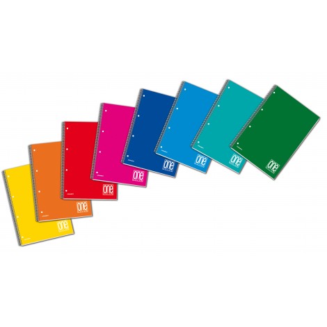 One Color - Maxi quaderno - Spiralato con fori laterali per archivio - Prezzo singolo, ord. minimo 5pz