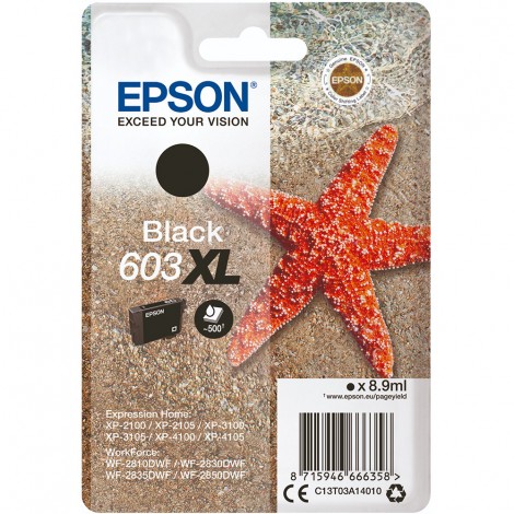 T03A1 cartuccia nero per Epson WORKFORCE WF 2850DWF (8,9ml) 1pz