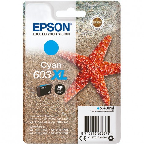 T03A2 cartuccia ciano per Epson WORKFORCE WF 2850DWF (4ml) 1pz