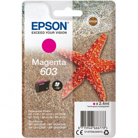T03U3 cartuccia magenta per Epson WORKFORCE WF 2850DWF (2,4ml) 1pz