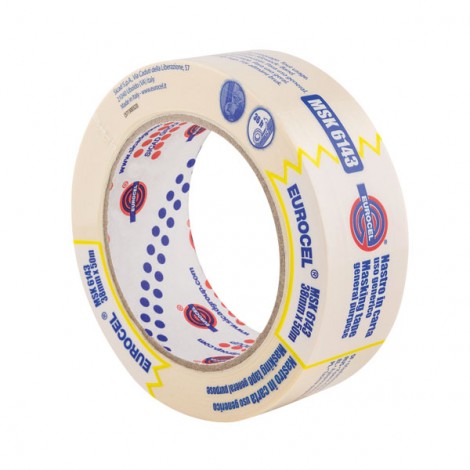 Eurocel MSK 6143 - Nastro in carta per mascheratura removibile entro 36 ore 38mm x 50m colore beige - 1pz