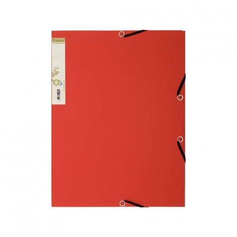 Exacompta Forever - Cartellina a 3 lembi con elastico, formato 24x32cm, cartone 280gr dorso 1,5cm colore rosso . Prezzo singolo, ord. minimo 25pz