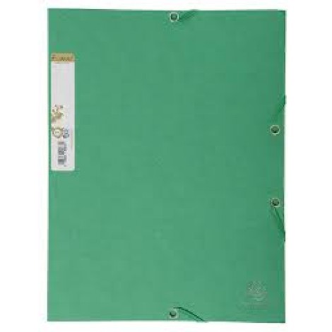 Exacompta Forever – Cartellina a 3 lembi con elastico, formato 24x32cm, cartone 280gr dorso 1,5cm colore verde. Prezzo singolo, ord. minimo 25pz