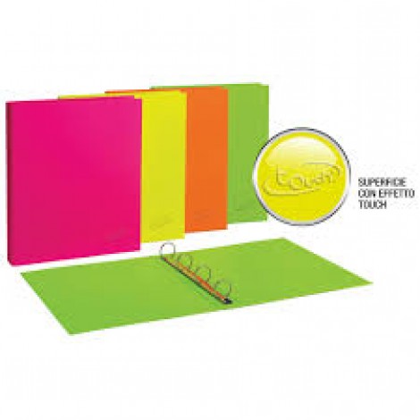 Raccoglitori NEON 22x30cm d. 3cm assortiti fluo - Raccoglitore a 4 anelli tondi da 30mm - Prezzo singolo, ord. minimo 10pz