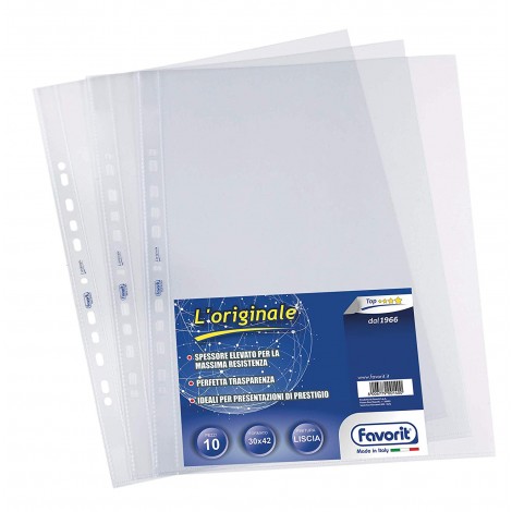 Favorit Buste in PPL forate, finitura liscia, formato utile 30x42cm confezione da 10pz
