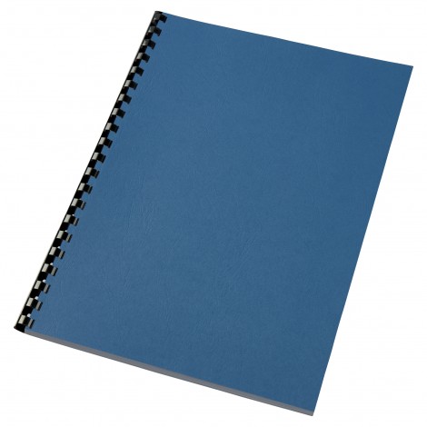 GBC Leathergrain – Copertine per rilegatura goffrate con finitura similpelle, 250gsm, formato A4  colore blu scuro