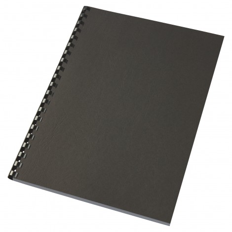 GBC Leathergrain – Copertine per rilegatura goffrate con finitura similpelle, 250gsm, formato A4 colore nero 100pz