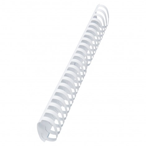 GBC CombBind – Dorsi plastici a spirale per rilegatura formato A4, 21 anelli, rilega fino a 450 fogli dorso 51mm colore bianco