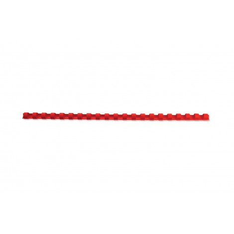GBC CombBind – Dorsi plastici a spirale per rilegatura formato A4, 21 anelli, rilega fino a 125 fogli dorso 14mm colore rosso