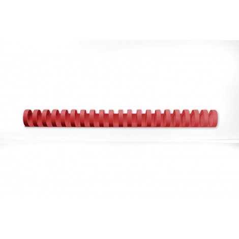GBC CombBind – Dorsi plastici a spirale per rilegatura formato A4, 21 anelli, rilega fino a 145 fogli dorso 16mm colore rosso