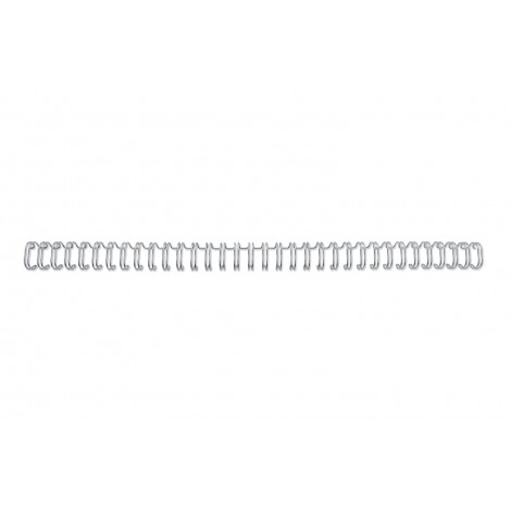 GBC WireBind - Spirali metalliche per rilegatura formato A4, 34 anelli, passo 3:1, rilega fino a 55 fogli dorso 6mm colore argento