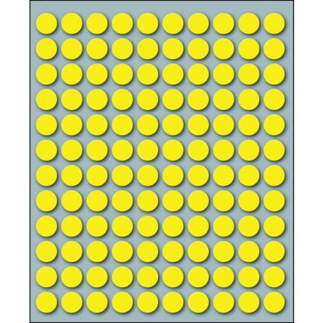 Markin Etichette adesive in fogli - Multiuso rotonde - 1.200 etichette adesive permanenti, Ø 10mm, 120 etichette per foglio, 10 fogli - Prezzo singolo, ord. minimo 25pz