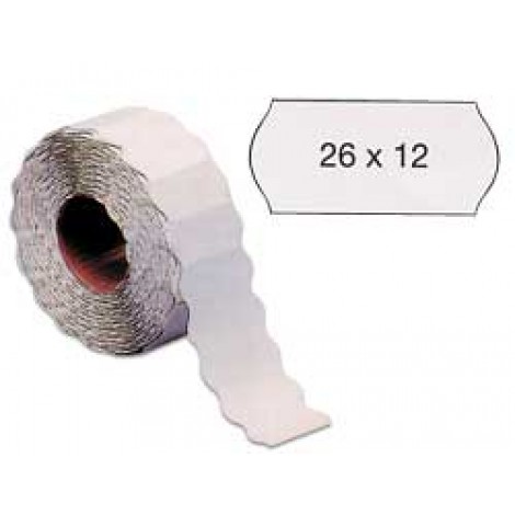 Markin 1.500 etichette onda, per prezzatrice MOTEX 2612 26x12mm