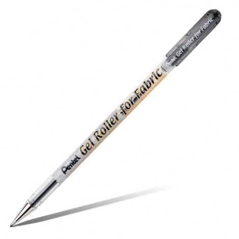 Pentel Gel roller - Penna roller con inchiostro indelebile per tessuti, punta 1mm colore nero - Prezzo singolo, ord. minimo 12pz