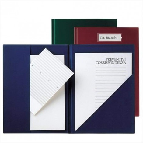 Sei Compla 71 – Cartelline con tasca in PVC con 2 tasche portadocumenti, formato 24,5x34,5cm colore rosso - 1pz