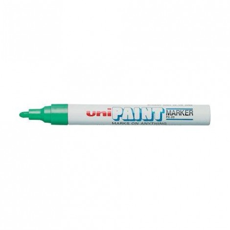 Uni Posca Paint PX20 - Marcatore permanente con inchiostro a base d`olio, punta 2,8mm colore verde scuro - Prezzo singolo, ord. minimo 12pz