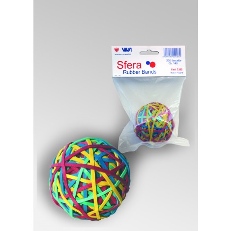 Viva Sfera di 200 fettucce in gomma 140gr, dimensioni assortite - 1pz
