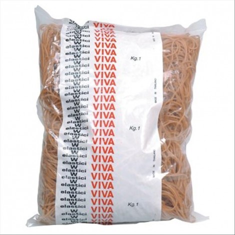 Viva Elastici in para naturale 1Kg, Ø60mm, taglio 1,4mm colore giallo - 1pz