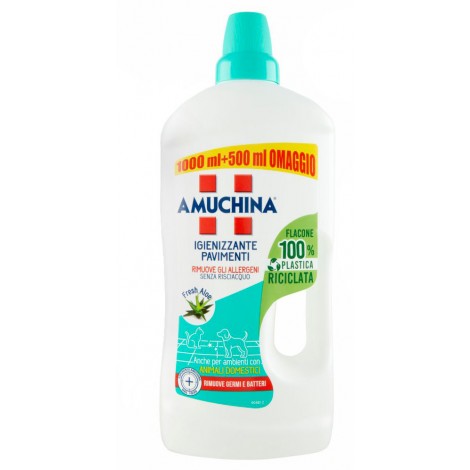 Detergente per pavimenti igienizzante che rimuove gli allergeni, ideale anche per ambienti con animali domestici 1,5lt