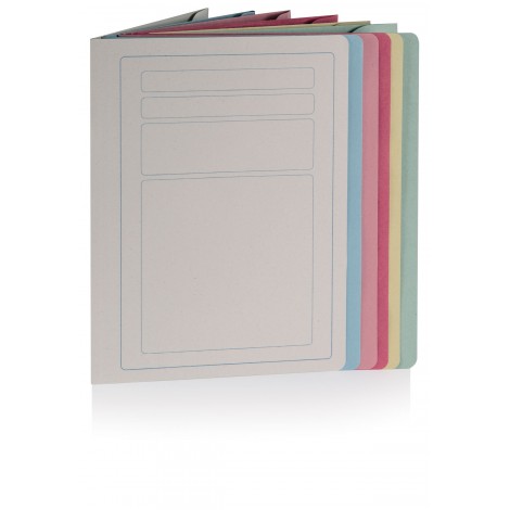 Cartellina in cartoncino manilla a 3 lembi, tabella all`esterno, 220gr colore azzurro 25x33cm