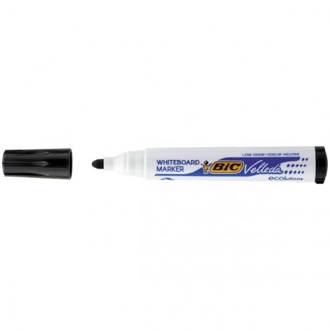 Bic Velleda 1701 - Marcatore per lavagne, punta 4,95mm colore nero - 12pz