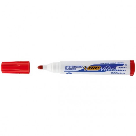 Bic Velleda 1701 – Marcatore per lavagne, punta 4,95mm colore rosso – 12pz