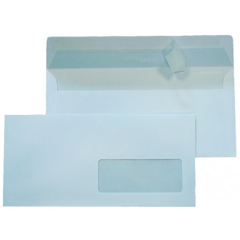 Buste super strip uso mano, 80gr, sagoma a tasca, con finestra 4x10cm, internografata 11x23cm 500pz