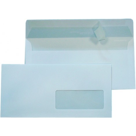 Buste Strip uso mano, 90gr, sagoma a tasca, internografata, con finestra 4x10cm, 11x23cm 500pz