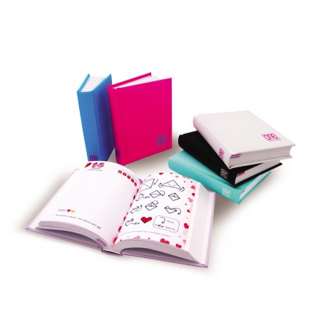 Diario scolastico NON DATATO 12 mesi con copertina soft-touch 13x18cm