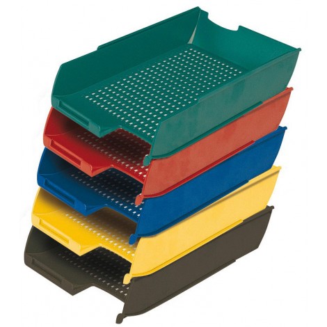 Vaschetta portacorrispondenza PS7STAR, impilabile ad incastro colore verde