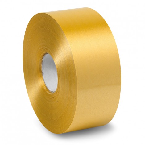 E-Line - Nastro liscio 6800 - Nastro liscio in polipropilene 50mm x 100mt, senza flange colore oro - Prezzo singolo, ord. minimo 5pz