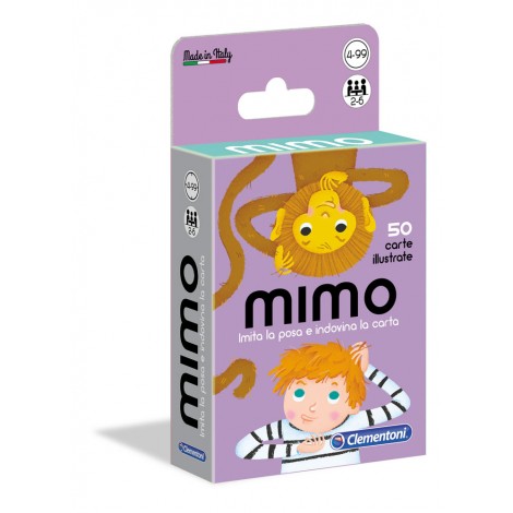 Carte Mimo - Il tradizionale gioco del mimo fatto su misura per i bambini in età prescolare! Il gioco contiene 50 carte con simpatici personaggi raffigurati in buffe smorfie e pose. Scopo del gioco è imitare l`azione o l`animale illustrato nella carta cercando di farla indovinare agli altri. Il vincitore sarà chi riuscirà a indovinare il maggior numero di imitazioni.