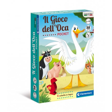 Carte Gioco dell'Oca - Pocket - Il grande classico dei giochi da tavola in versione pocket, per un divertimento da portare ovunque si voglia! Ogni giocatore dispone la propria pedina sul tabellone e a turno lancia il dado. In base al punteggio del dado muoverà la propria pedina lungo il percorso. Vince chi arriva per primo al traguardo. Un gioco semplice e intramontabile che coinvolge da generazioni adulti e bambini. Il gioco contiene pedine, delle tessere per creare il percorso e un dado.