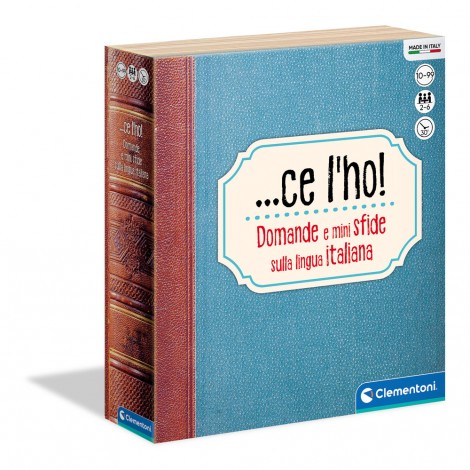 CE L'HO! Domande e mini sfide sulla lingua italiana - Sicuro di conoscere bene l`italiano? C`è solo un modo super divertente per scoprirlo! Un gioco di percorso con domande e mini sfde legate alla lingua italiana. Lancia il dado, fai avanzare la pedina e mettiti in gioco rispondendo alla domanda o affrontando la sfda. Un gioco per divertirsi con gli amici tra definizioni di parole sconosciute, sinonimi e contrari, domande di grammatica e sfde collettive sulle parole più lunghe. Un gioco che stimola lo sviluppo del lessico e l`apprendimento sotto forma di gioco di alcune regole della lingua italiana. Made in Italy