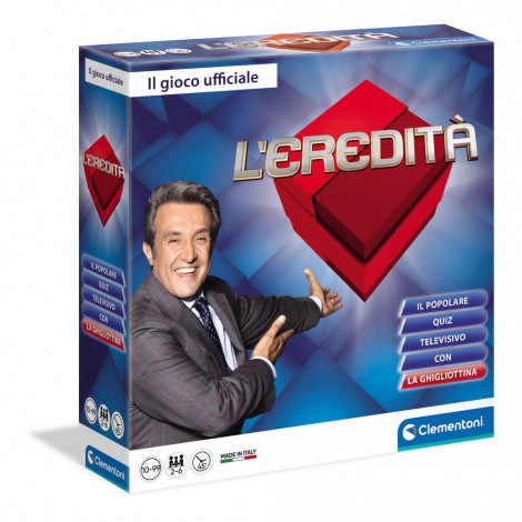 L'Eredità - Il famoso quiz TV prende vita in un gioco da tavolo appassionante e coinvolgente! Sfida gli amici in tutte le prove della trasmissione, dal "Domino musicale" ai "Calci di rigore" e alla "Ghigliottina"...chi riuscirà ad indovinare la parola fnale e vincere?