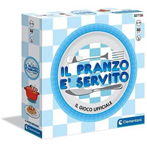 Il Pranzo è servito - Il celebre programma TV “Il Pranzo è servito” si trasforma in un gioco da tavolo divertente e coinvolgente! Sfida i tuoi amici rispondendo alle domande e guadagnando tutte le diverse “portate” del pranzo... solo così potrai diventare il campione! Chi avrà il maggior numero di portate sarà giudicato vincitore! Un gioco per mettersi alla prova con domande di cultura generale, indovinelli e prove pratiche per un divertimento senza ?ne! Un gioco perfetto per tutti gli appassionati de Il pranzo è servito!
