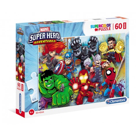 Superhero - puzzle 60pz maxi (dimensioni puzzle 62x42cm)