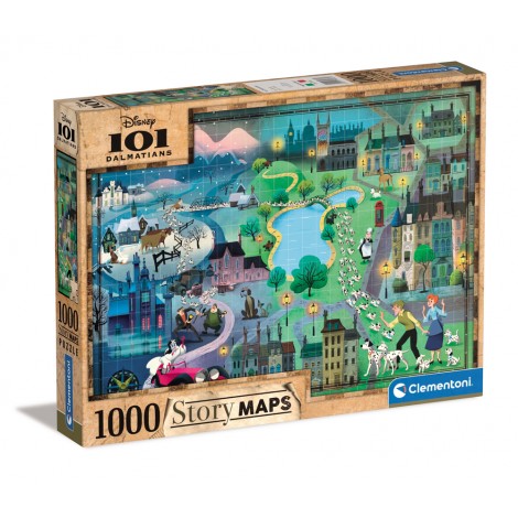 Story maps, La carica dei 101 - puzzle 1000pz (dimensioni puzzle 69x50cm)