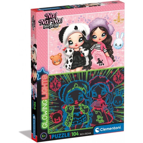 Glowing lights Na Na Na Surprise - puzzle 104pz maxi (dimensioni puzzle 48,5x33,5cm)