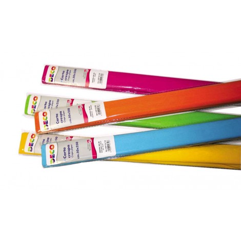 Deco Rotolo carta crespa, 250x50cm, resistente ed elastica, supporta egregiamente ogni tipo di collante colori assortiti caldi