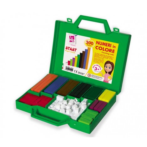 CWR Valigetta con 200 regoli colorati START, aiutano i bambini ad apprendere concetti matematici