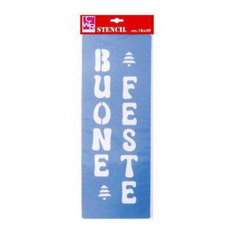 Maxi stencil BUONE FESTE 18x49cm