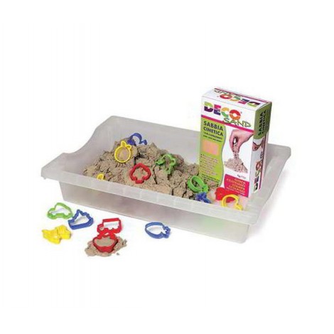 Set con sabbia cinetica DECO SAND 1kg, 16 formine, 1 contenitore