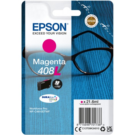 Cartuccia Epson inkjet 408 XL colore magenta C13T09K34010