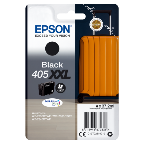 405XXL cartuccia nero per Epson WORKFORCE 7830 (37,2ml) 1pz